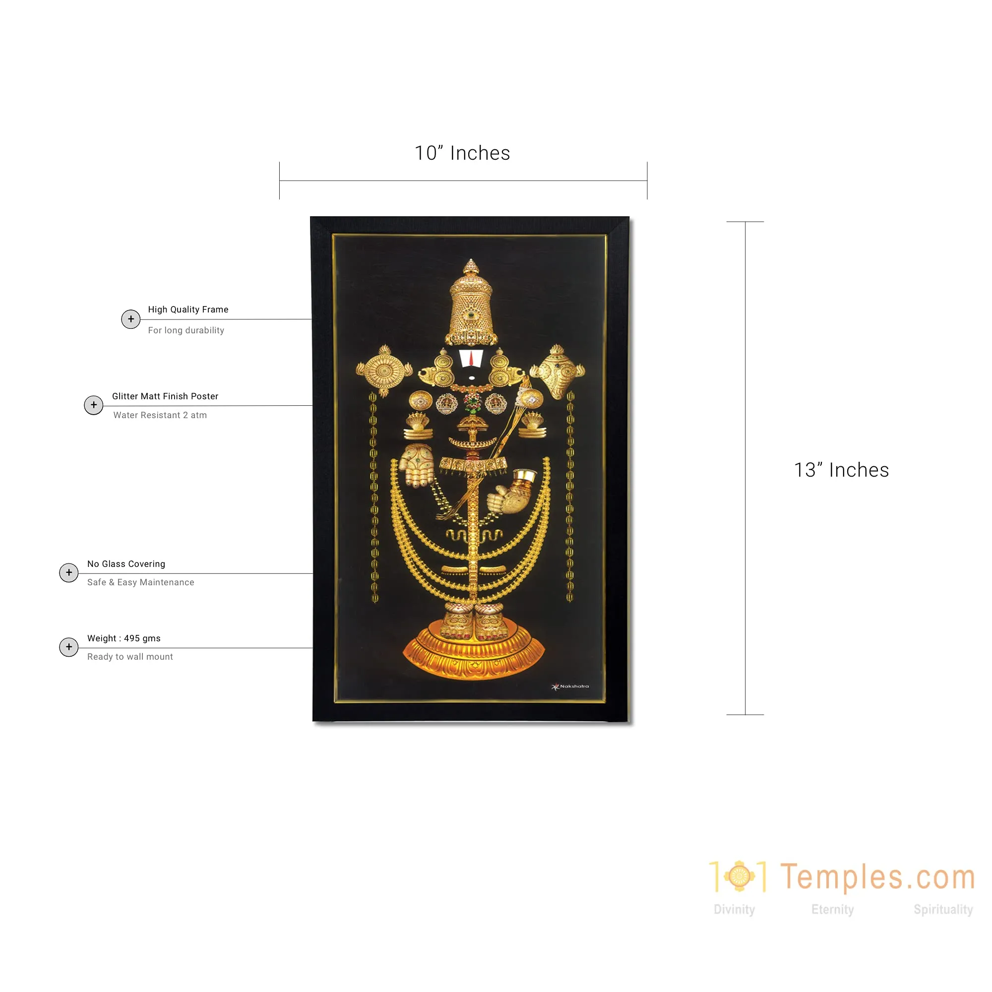 101Temples Abarana Venkateswara Swamy Photo Frame