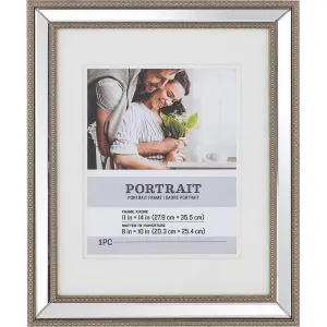 11 x 14 Portrait Picture Frame: Mirrored, 13.5 x 16.5 inches