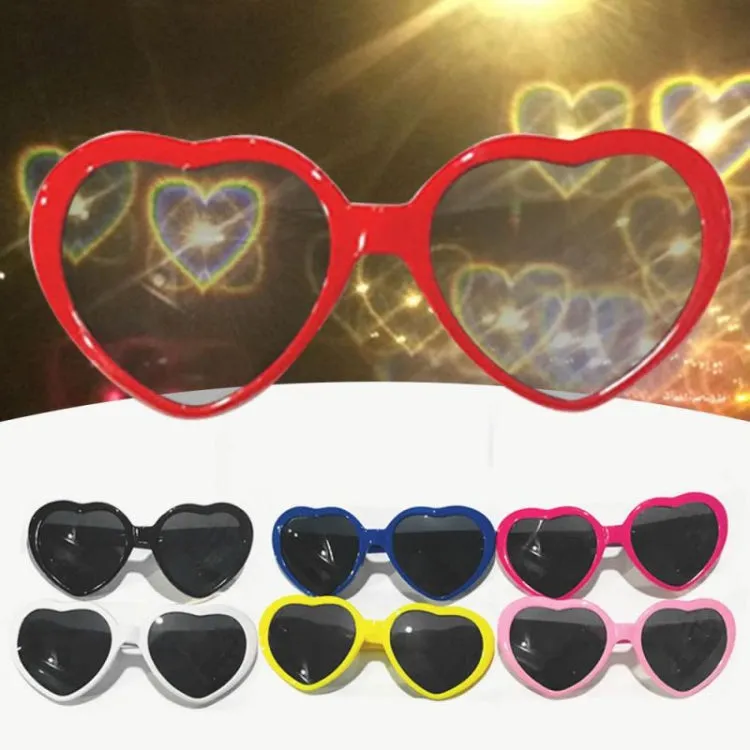2pairs Love Glasses Light Change Love Sunglasses(Red)