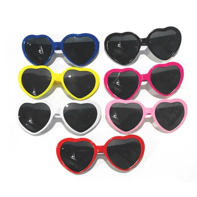 2pairs Love Glasses Light Change Love Sunglasses(Red)