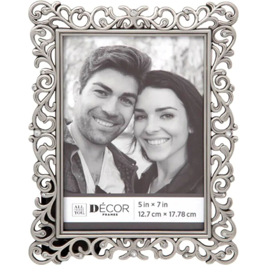 All Things You™ Jeweled Vine Pewter Picture Frame: 5 x 7 inches