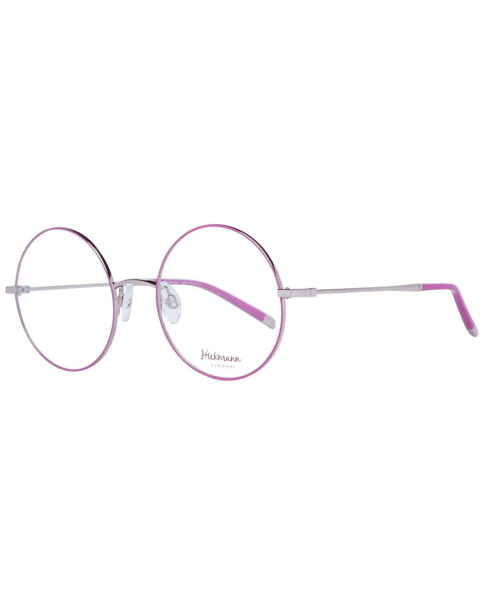 Ana Hickmann Round Metal Frames Pink Accents