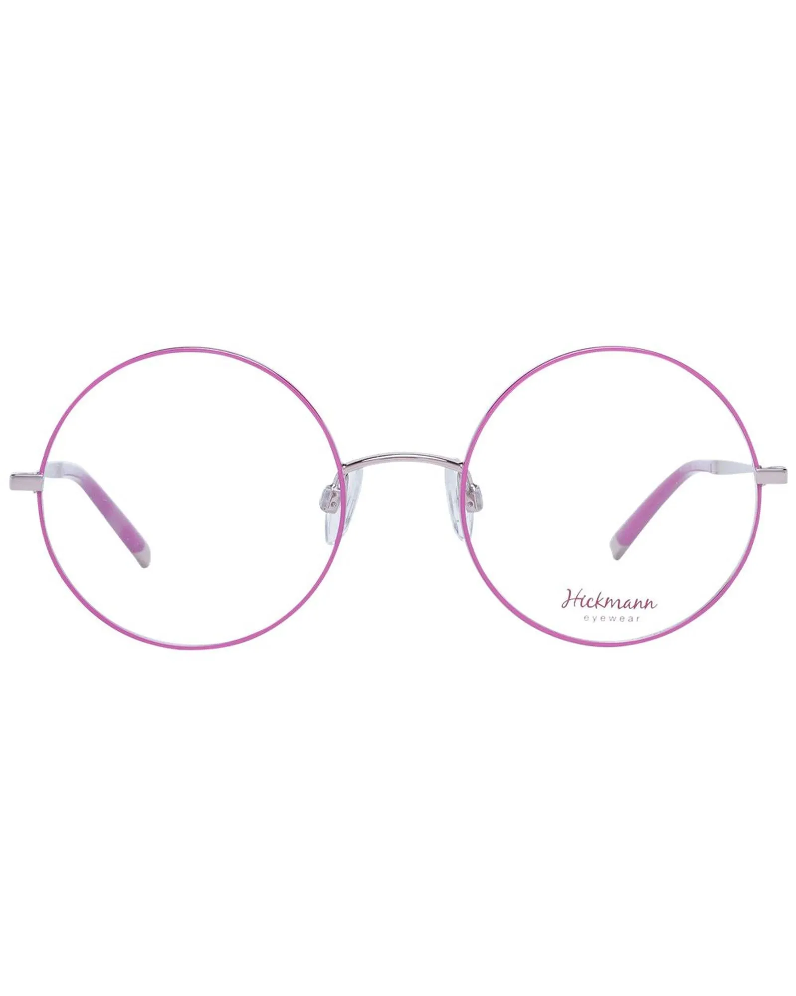 Ana Hickmann Round Metal Frames Pink Accents
