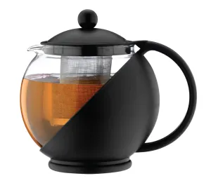 Black Plastic and Glass Teapot