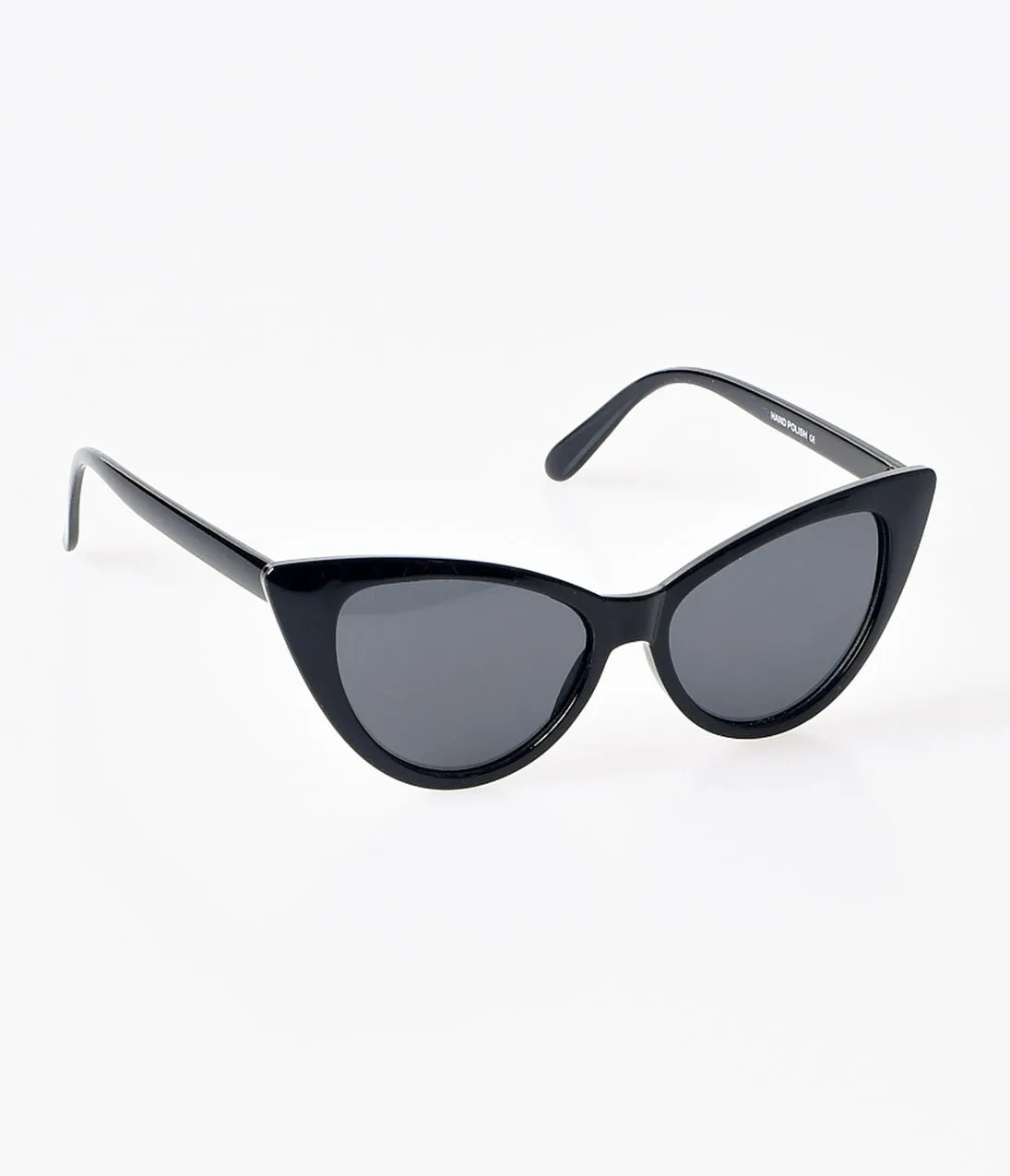 Black Retro Pointed Cat Eye Sunglasses