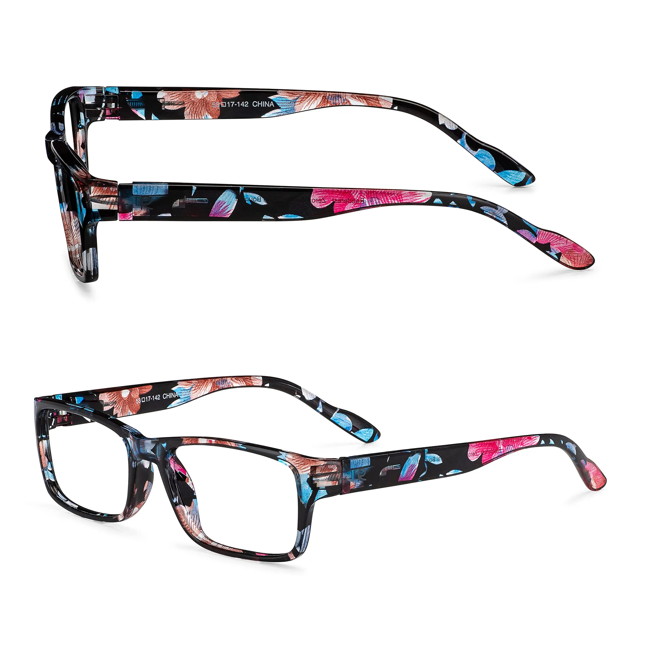 Blue-Light-Blocking-Reading-Glasses-Floral-2-25-Magnification Anti Glare