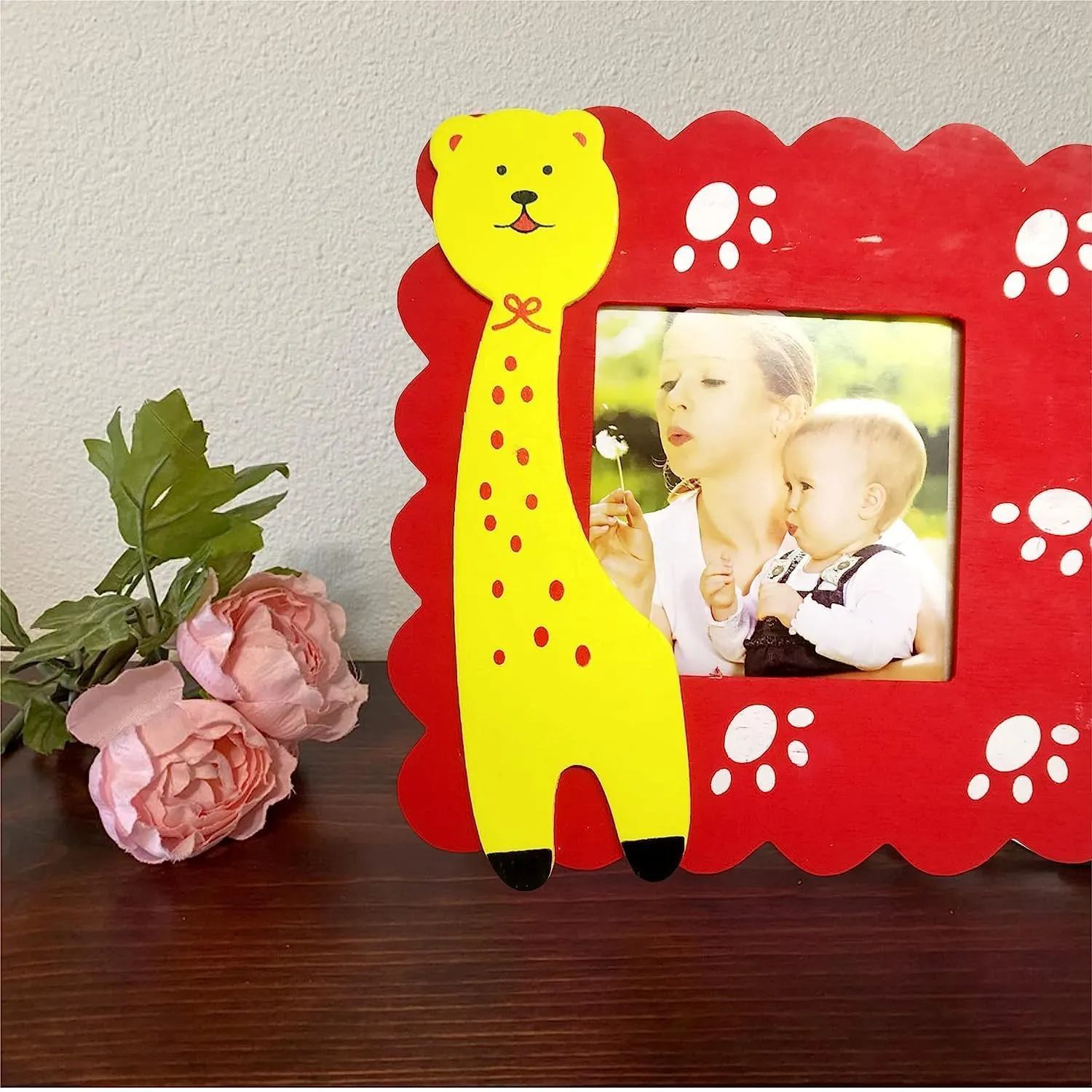 Bluedeal Beautiful Wood Cute Cartoon Photo Frames For Children Birthday Party Return Gift (Pack Of 6)