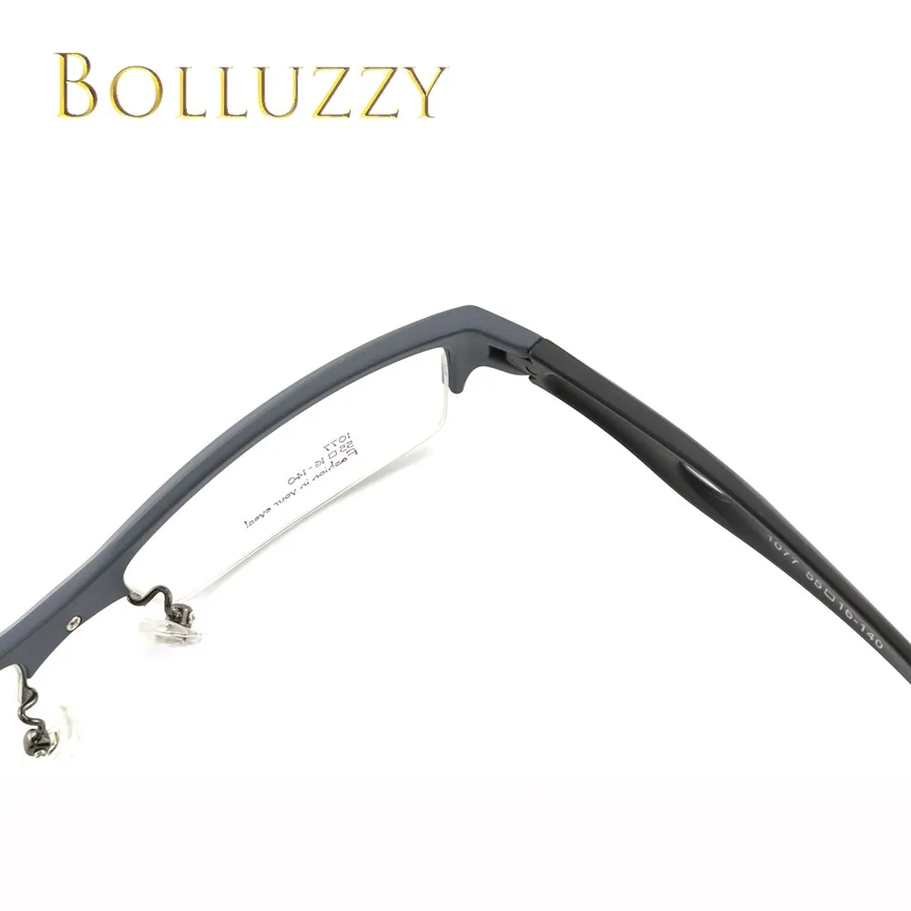 Bolluzzy Unisex Titanium Eyeglasses Semi Rim Square Bo1077