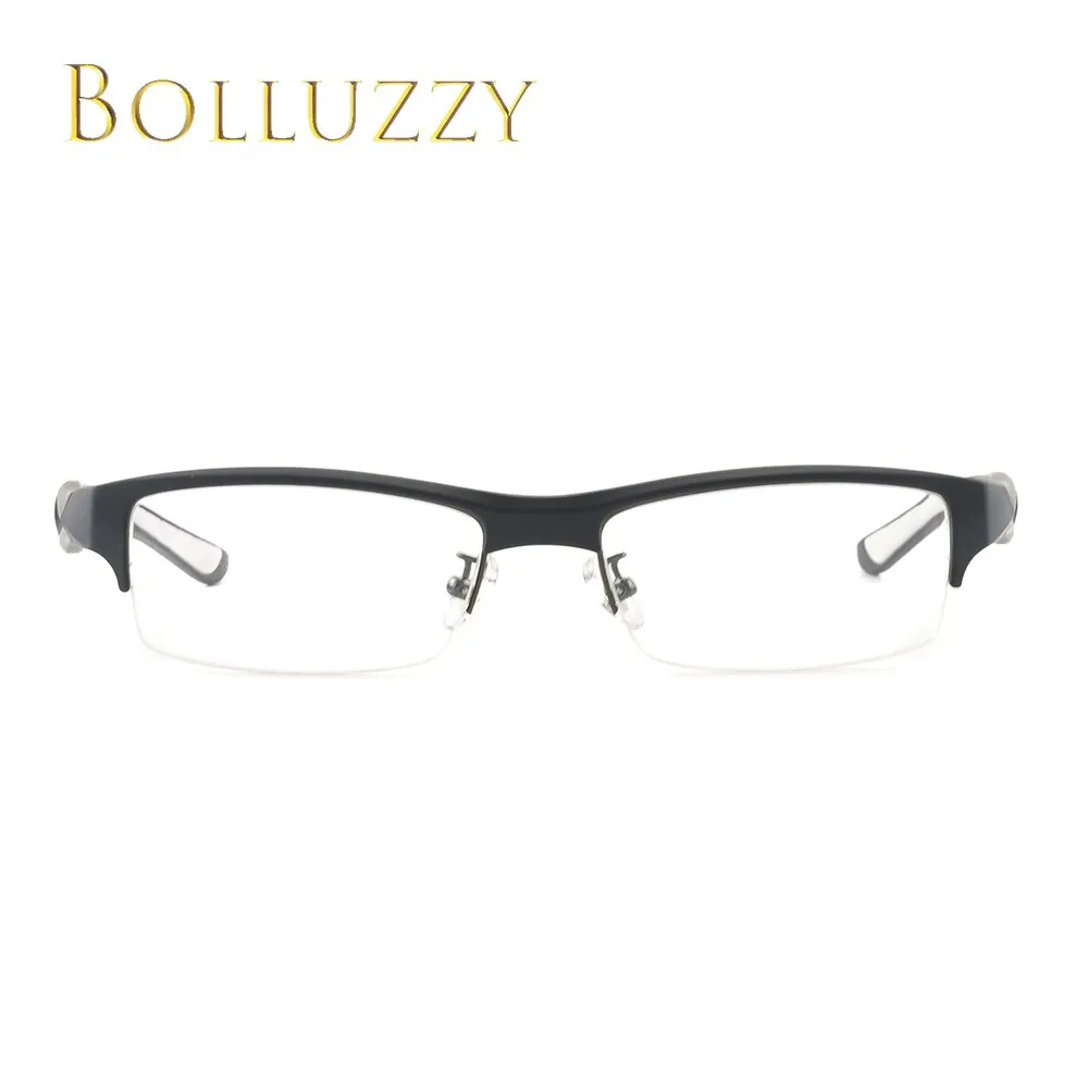 Bolluzzy Unisex Titanium Eyeglasses Semi Rim Square Bo1077