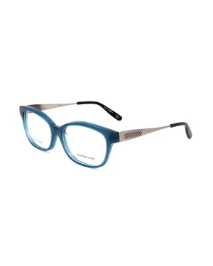 Bottega Veneta Plastic Frame Watch with Blue and Silver Dial