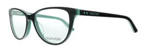 Calvin Klein CK19516 012 Black/Teal Cat Eye Eyeglasses