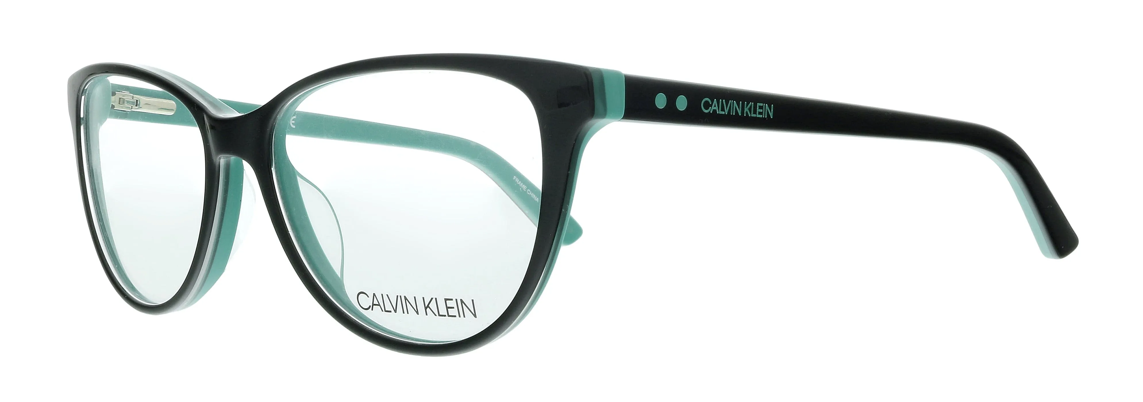 Calvin Klein CK19516 012 Black/Teal Cat Eye Eyeglasses