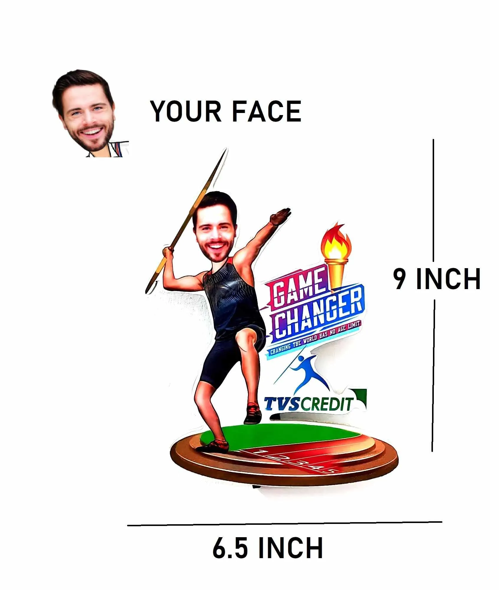 Caricature Personalized Gifts for Couple Wedding Anniversary Wooden Cutout 9inch x 6.5 inch Multicolour (Design 19)