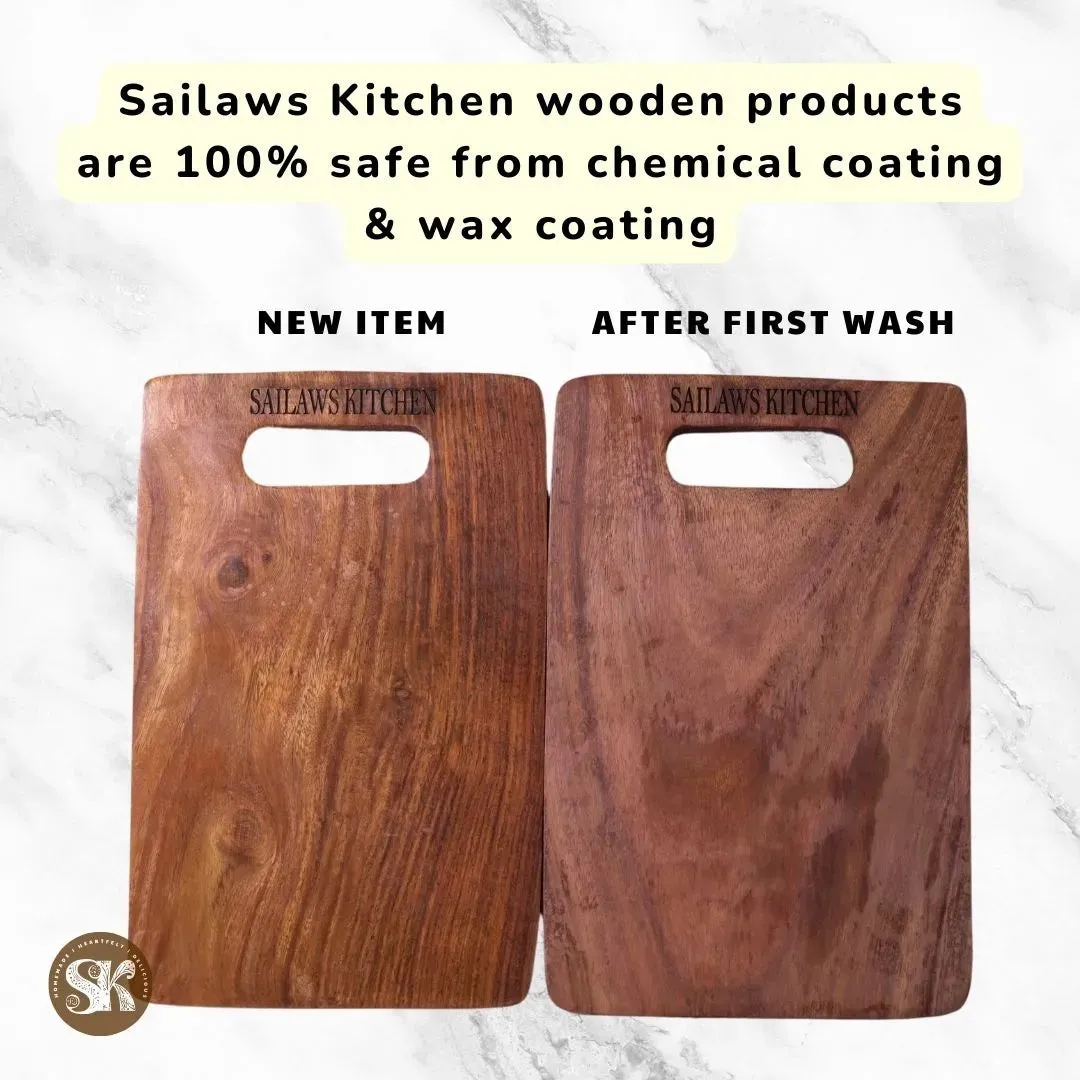 Chopping Board Combo | Sheesham Wood Cutting Boards | 12 & 16 Inch | Toxin-Free Polishing