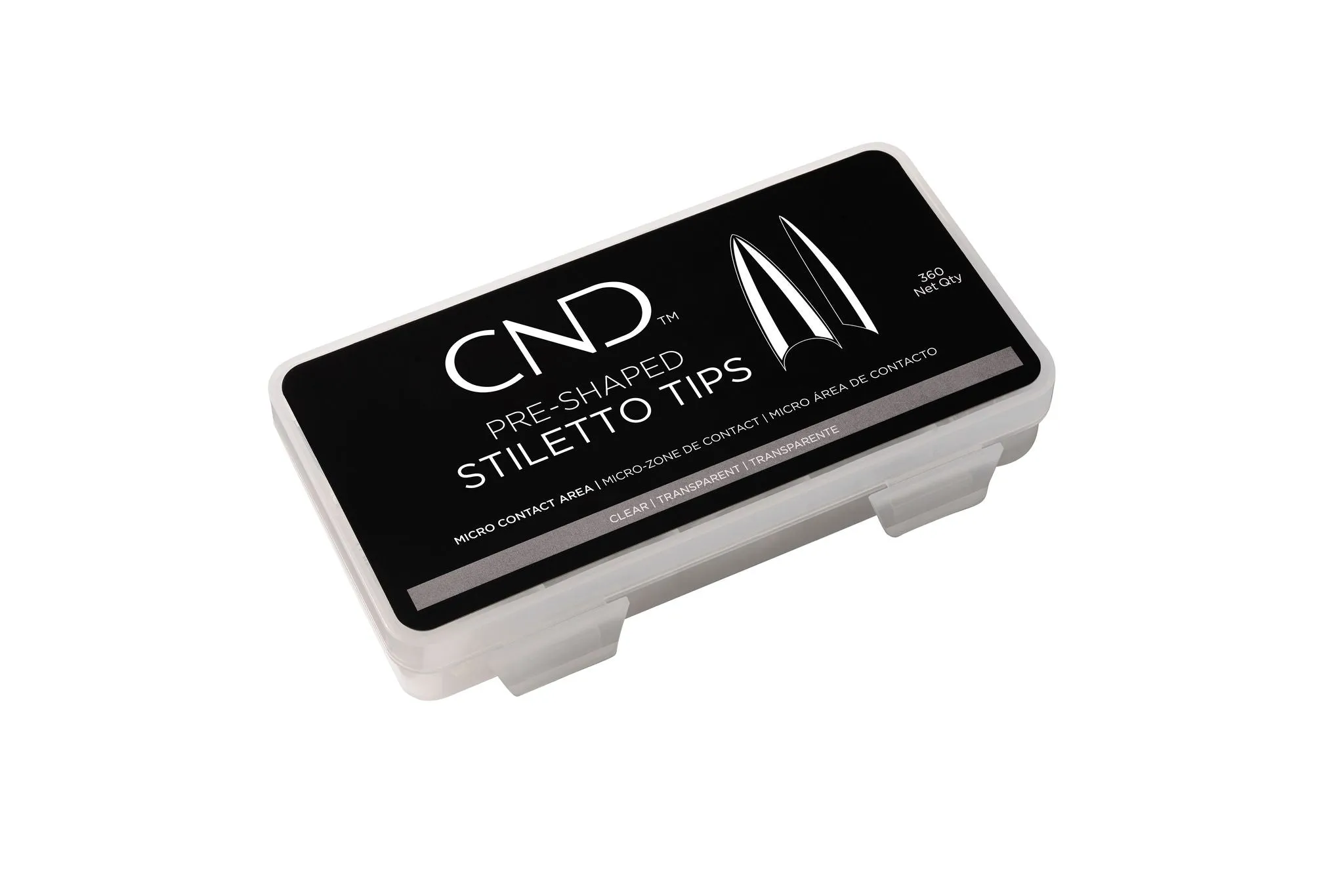 CND Pre-Shaped Stiletto Tips - Clear