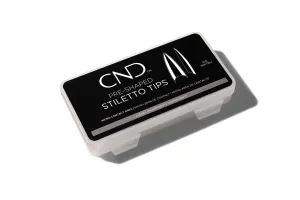 CND Pre-Shaped Stiletto Tips - Clear