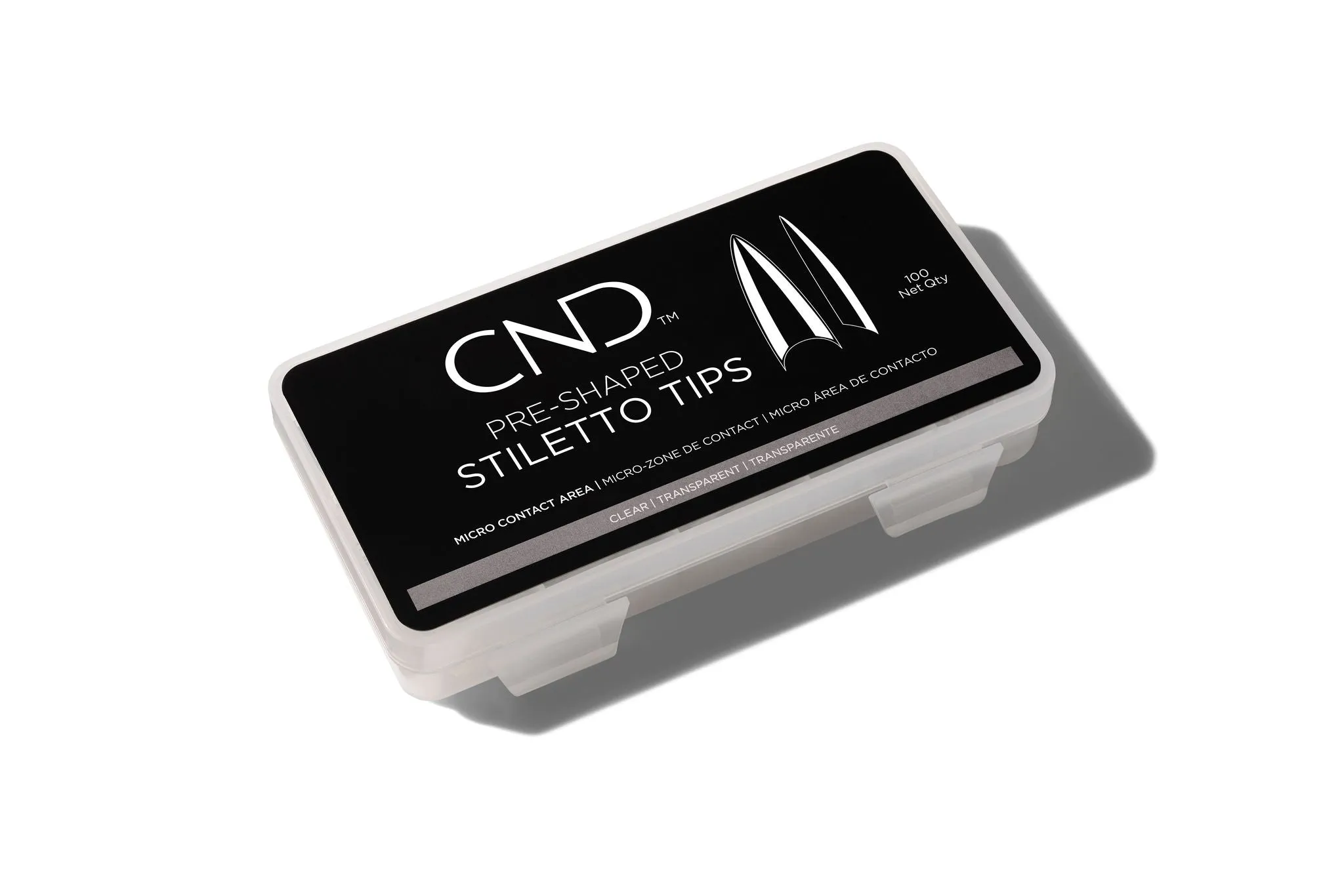 CND Pre-Shaped Stiletto Tips - Clear