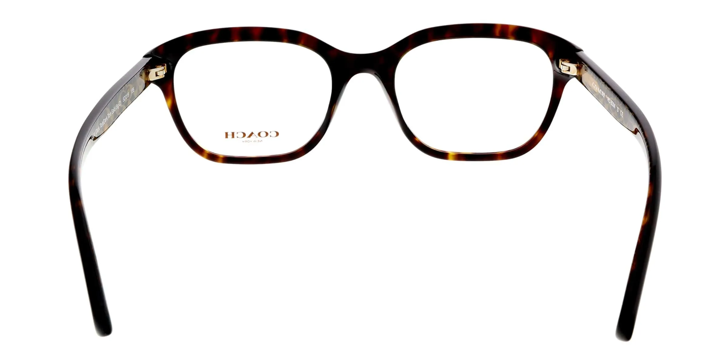 Coach HC6094 5394 Dark Tort/Dark Tort Gold Rectangle Eyeglasses