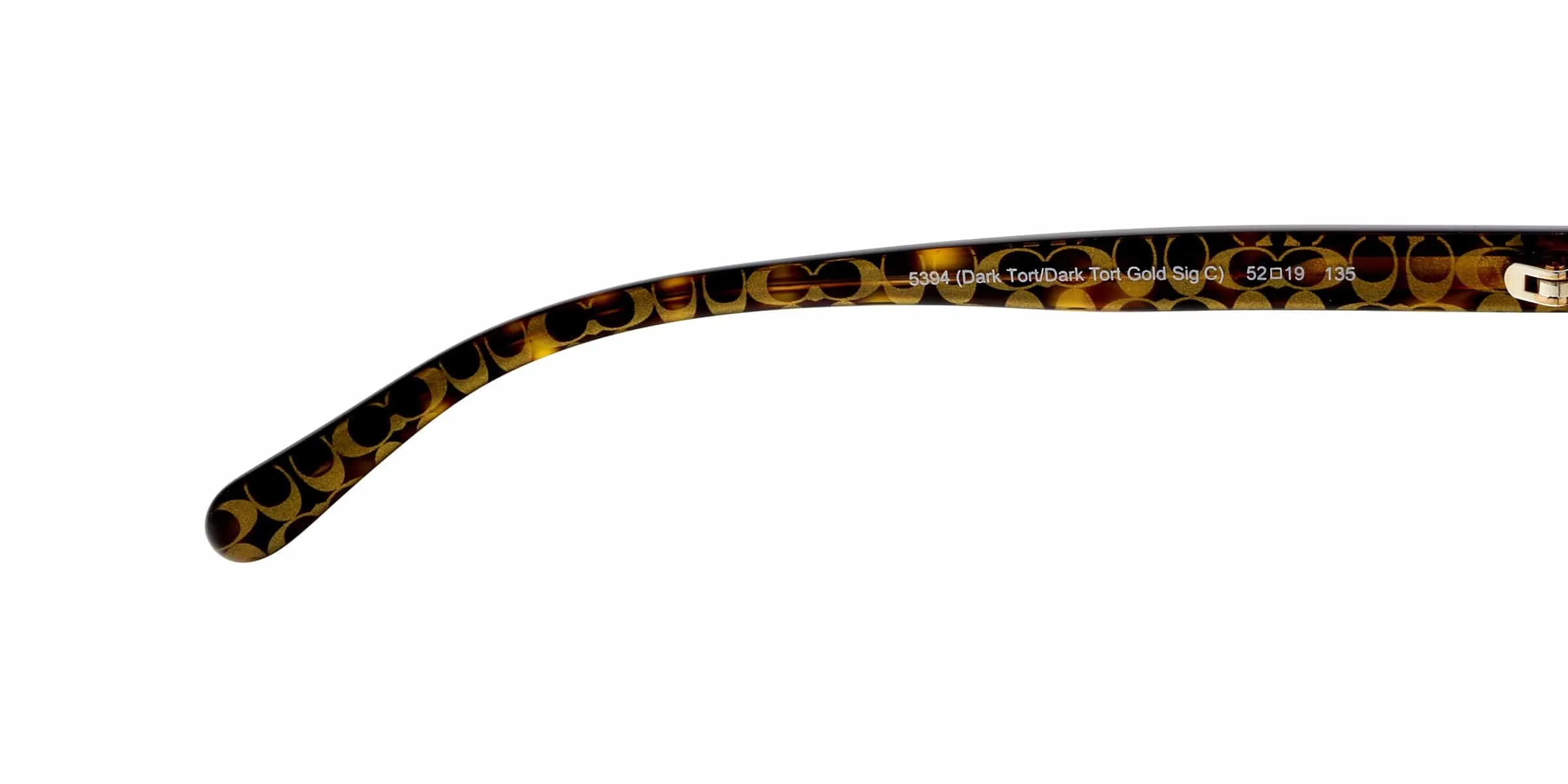 Coach HC6094 5394 Dark Tort/Dark Tort Gold Rectangle Eyeglasses