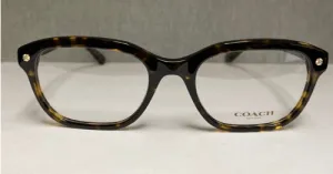 Coach HC6094 5394 Dark Tort/Dark Tort Gold Rectangle Eyeglasses