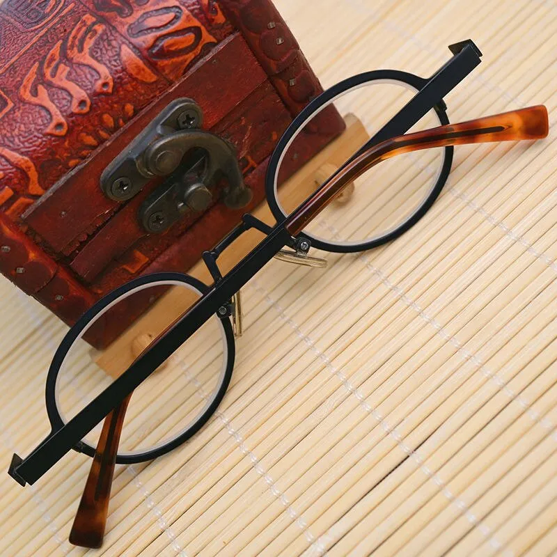 Cubojue Unisex Full Rim Oval Alloy Reading Glasses Anti Blue