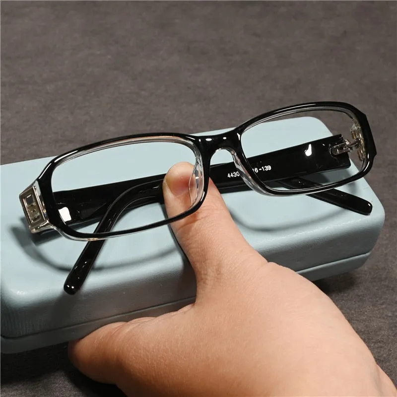 Cubojue Unisex Full Rim Rectangle Tr 90 Titanium Presbyopic Reading Glasses 4430p