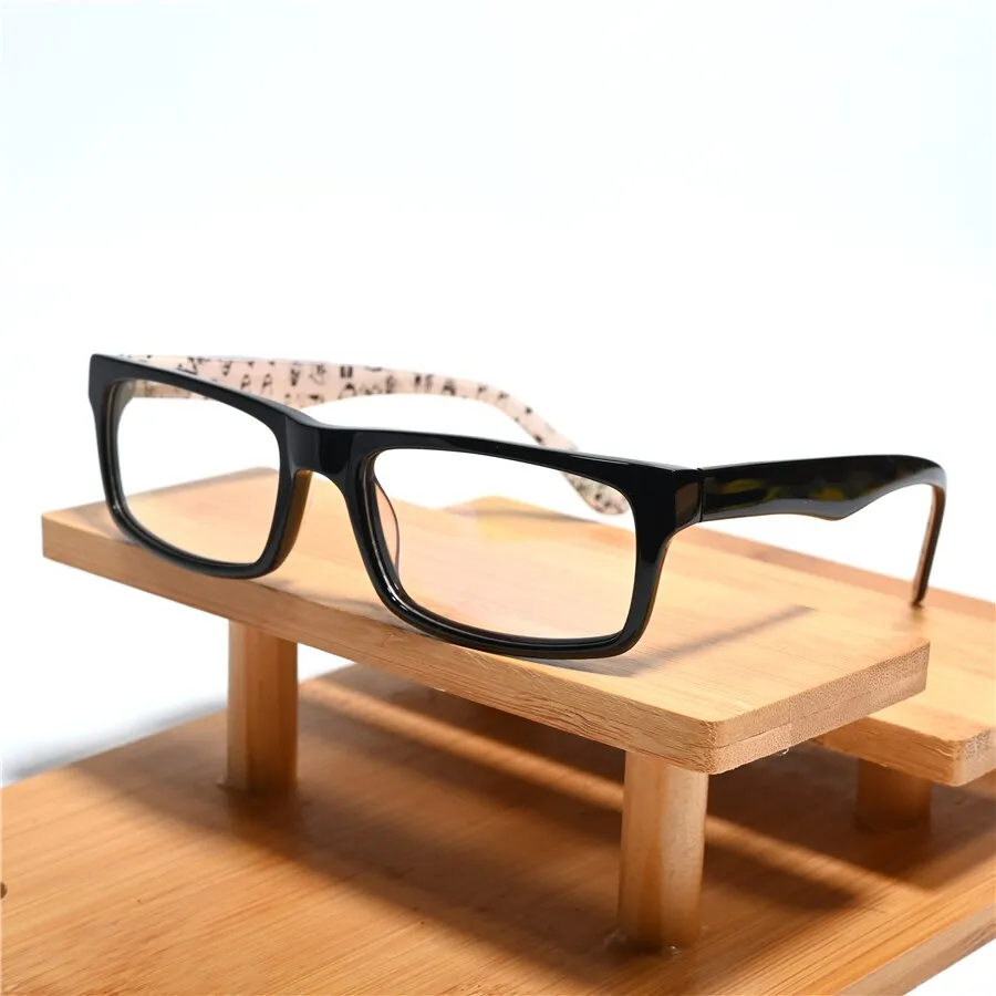 Cubojue Unisex Full Rim Small Rectangle Tr 90 Titanium Hyperopic Reading Glasses 305921