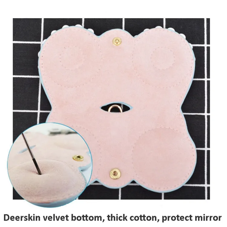 Cute And Funny PU Sunglasses Case Portable Glasses Case With Hanging Buckle, Colour: Love (Snake Pattern Stitching)