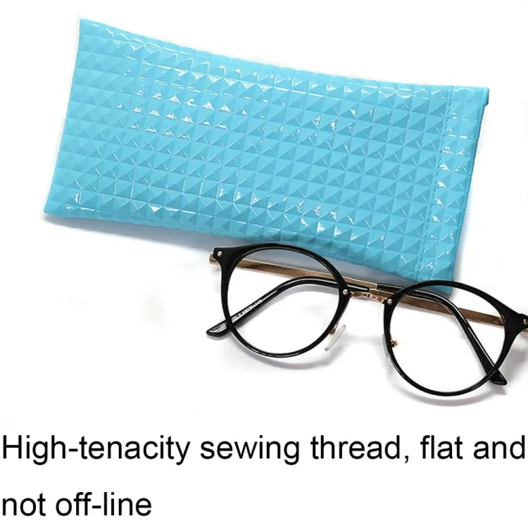 D8649-240 2pcs PU Leather Bullet Portable Waterproof Glasses Storage Bag, Color: Cross Black