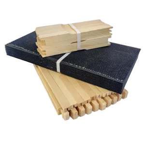 Deep 9 1/8-Inch Langsroth Frame, Grooved Top / Grooved Bottom With Double Wax Foundation