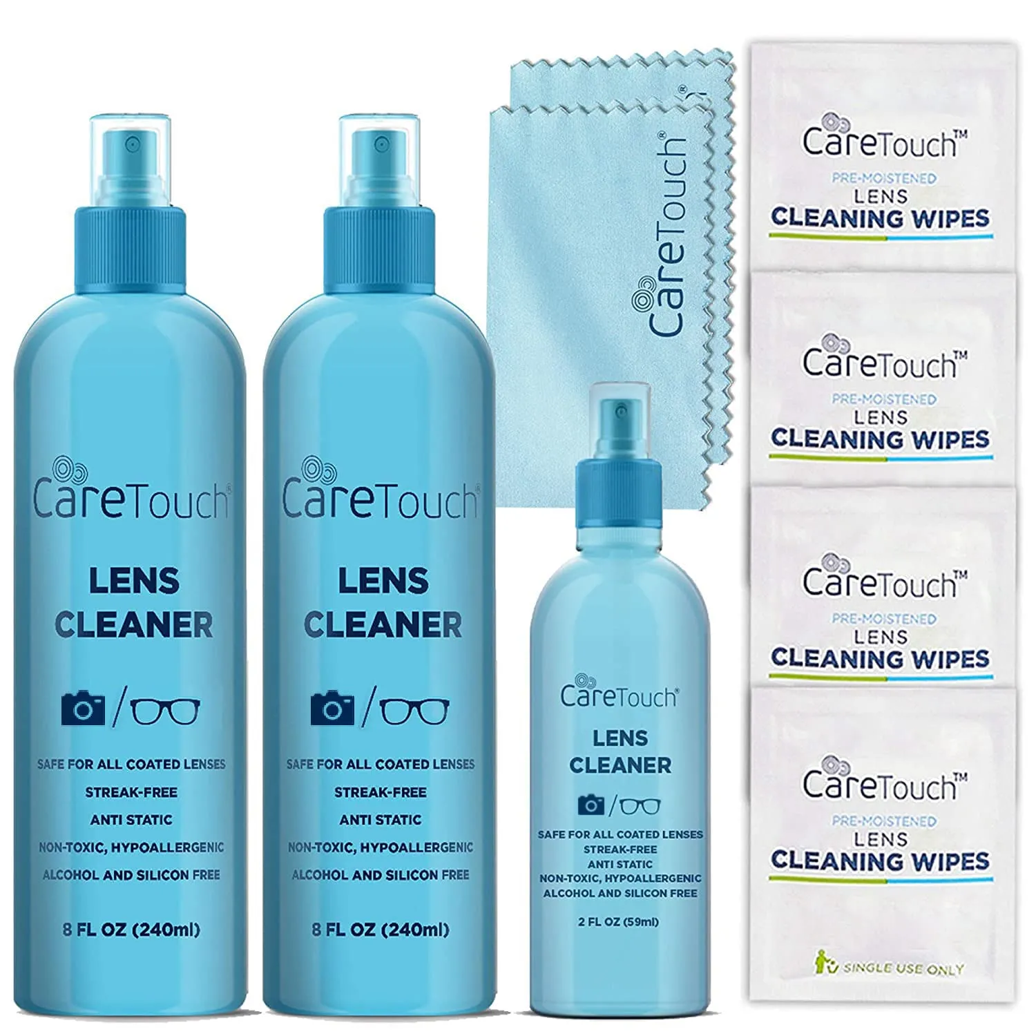Eyeglass Cleaner Spray Kit, Alcohol-Free Glasses Spray Cleaner Solution For All