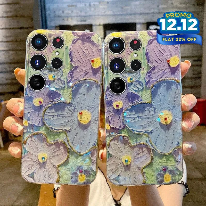 Floral Design Silicone Phone Case