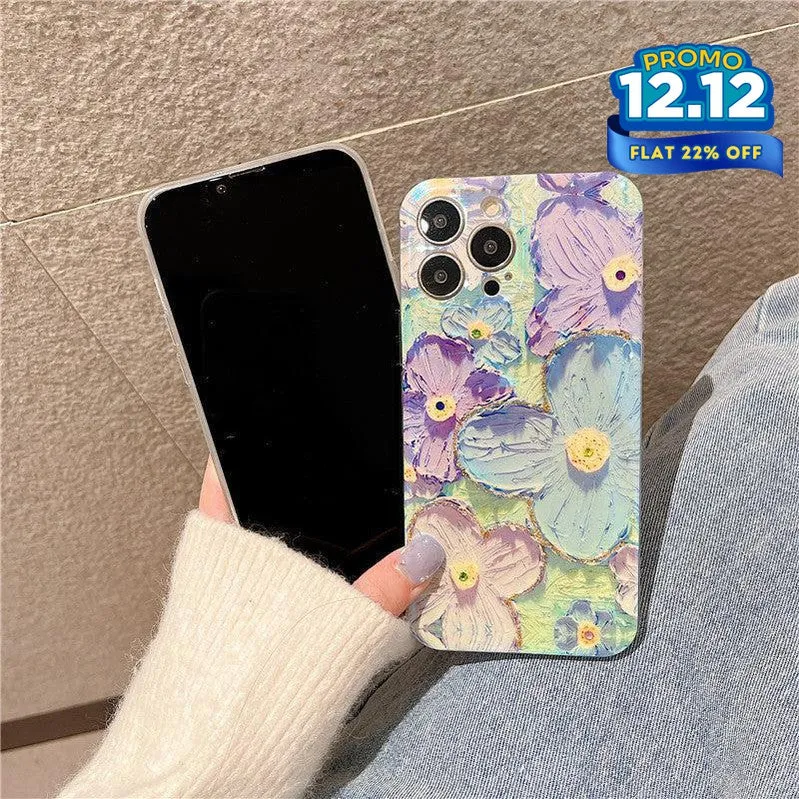 Floral Design Silicone Phone Case