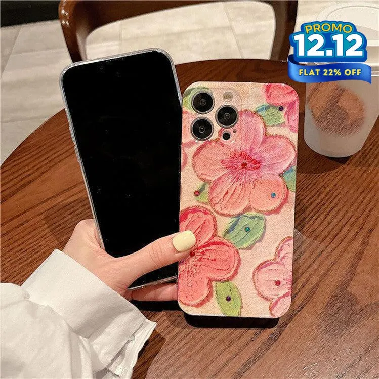 Floral Design Silicone Phone Case