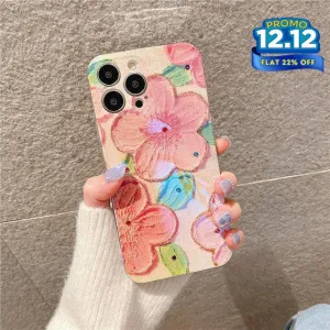 Floral Design Silicone Phone Case