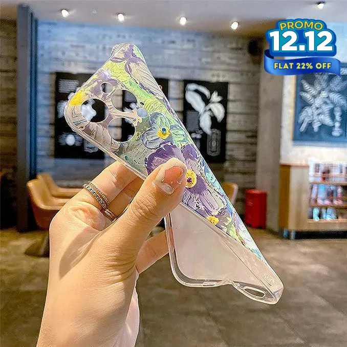 Floral Design Silicone Phone Case