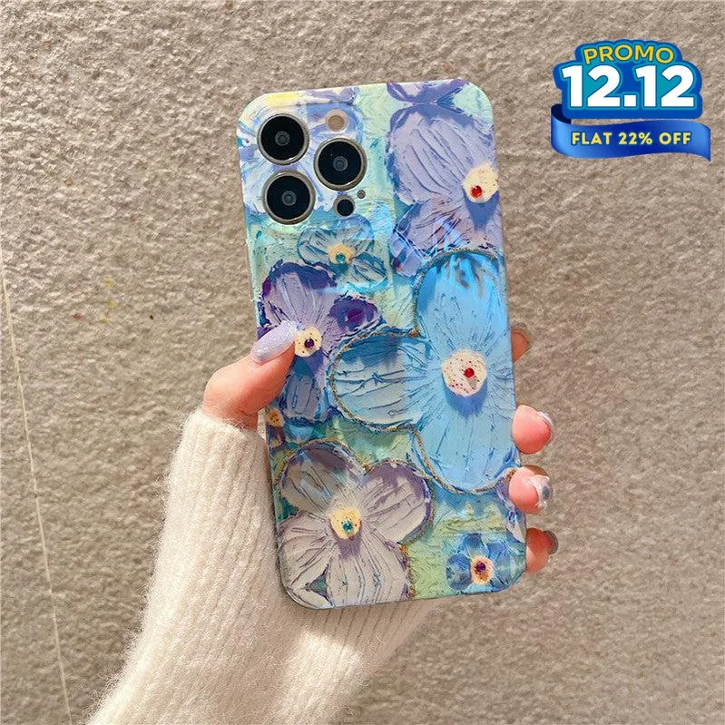 Floral Design Silicone Phone Case