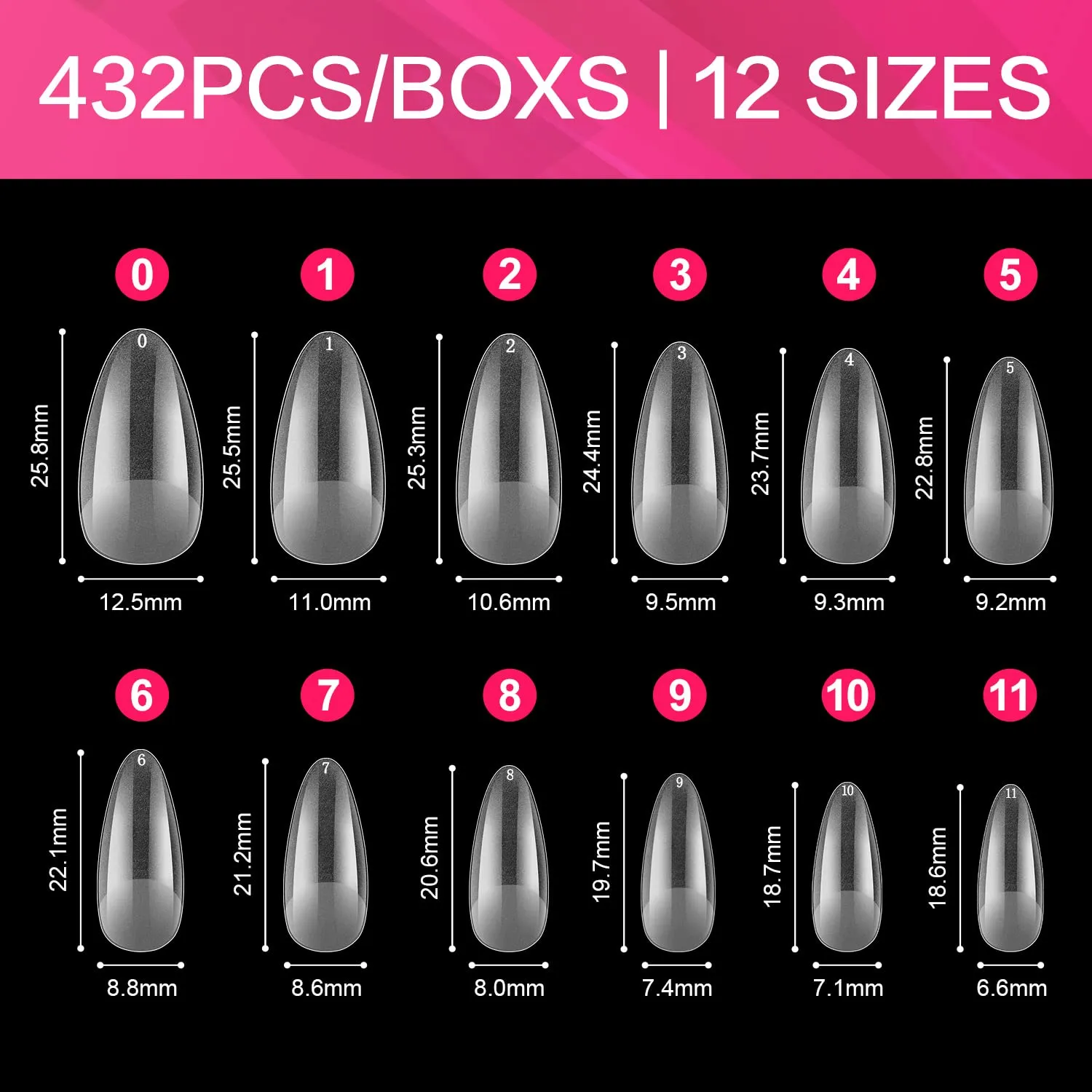 Full Almond Nail Tips -005