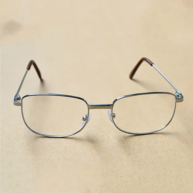Full Metal Frame Resin Lenses Presbyopic Glasses Reading Glasses  1.50D(Silver)