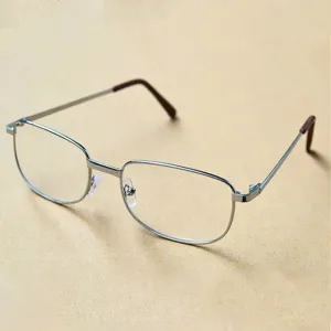 Full Metal Frame Resin Lenses Presbyopic Glasses Reading Glasses  1.50D(Silver)
