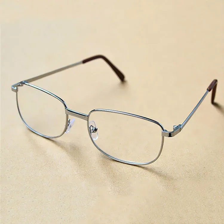 Full Metal Frame Resin Lenses Presbyopic Glasses Reading Glasses  1.50D(Silver)