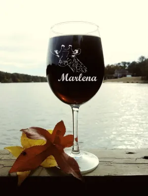 Giraffe wine glass