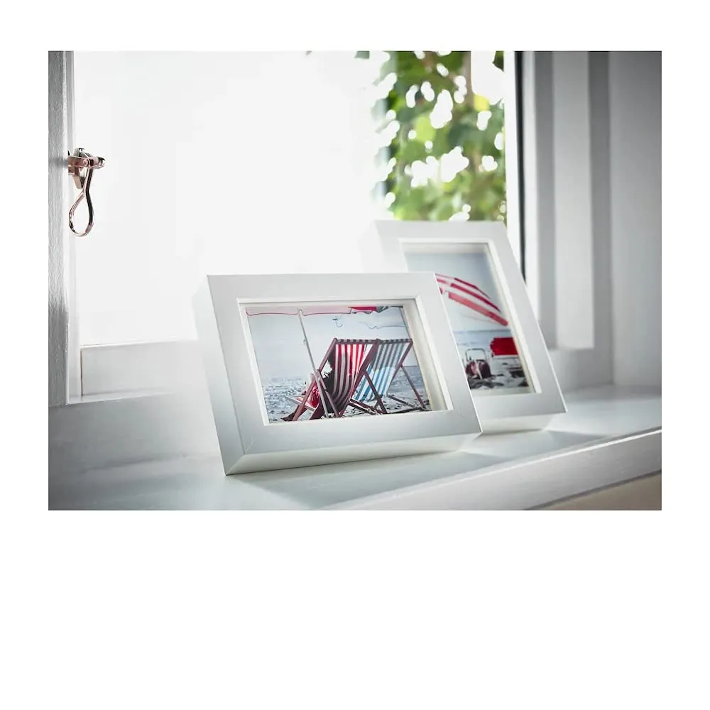 Ikea Abs Photo Frame (10 x 15 cm, White) , plastic , Tabletop, Wall Mount
