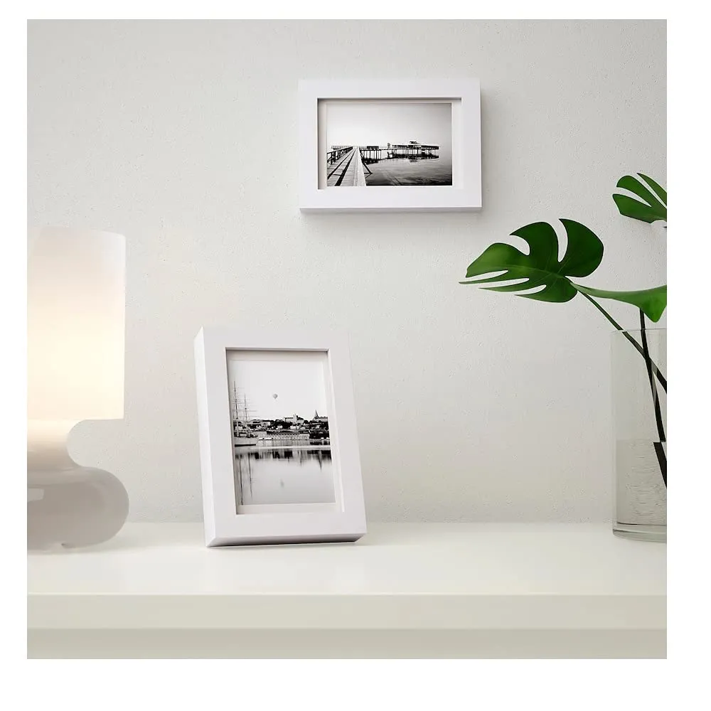 Ikea Abs Photo Frame (10 x 15 cm, White) , plastic , Tabletop, Wall Mount