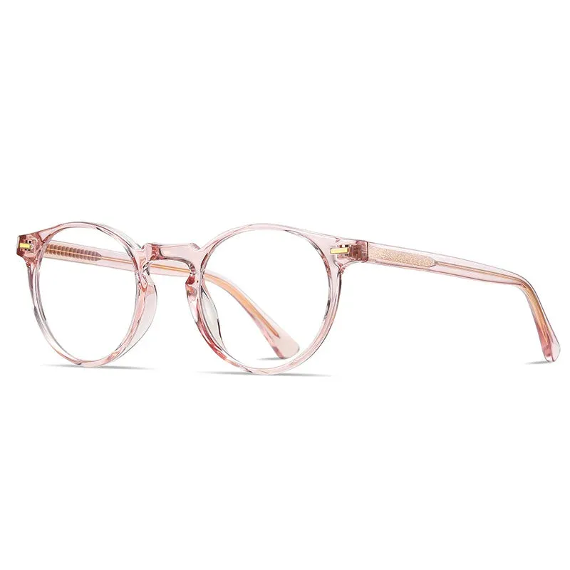 Kocolior Unisex Full Rim Round Tr 90 Acetate Hyperopic Reading Glasses 2083