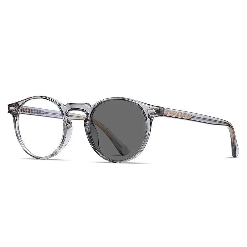 Kocolior Unisex Full Rim Round Tr 90 Acetate Hyperopic Reading Glasses 2083