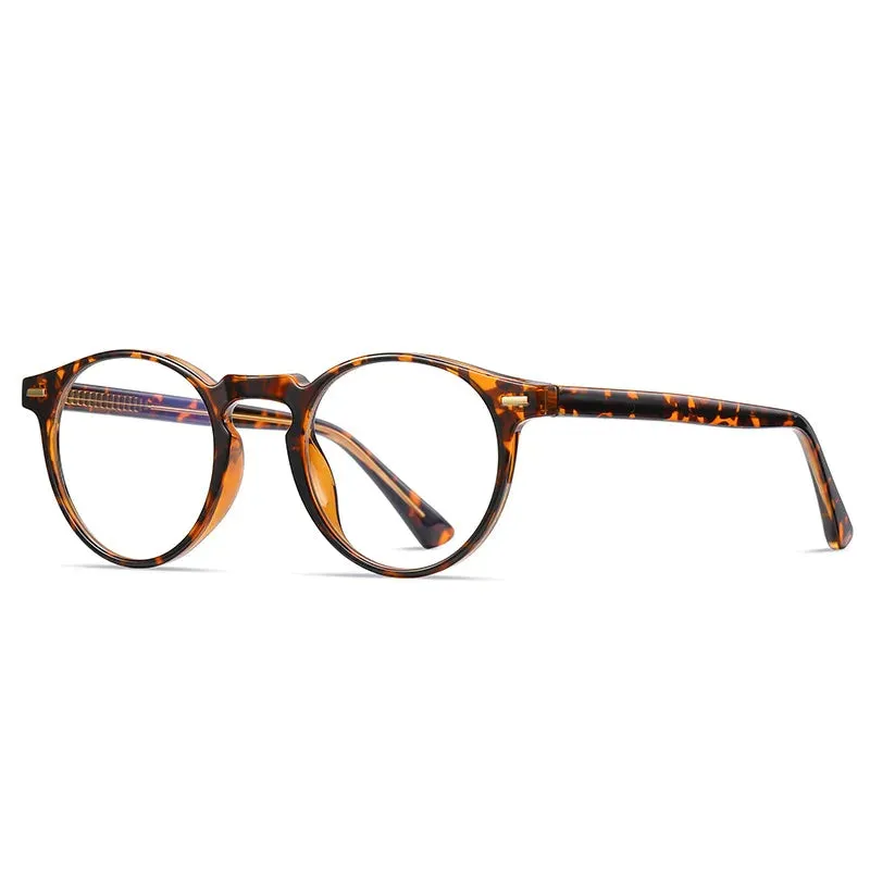 Kocolior Unisex Full Rim Round Tr 90 Acetate Hyperopic Reading Glasses 2083