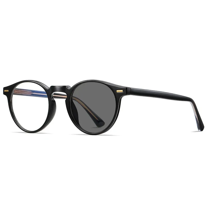 Kocolior Unisex Full Rim Round Tr 90 Acetate Hyperopic Reading Glasses 2083