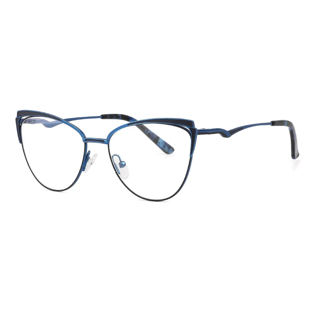 Laoyehui Women's Full Rim Cat Eye Alloy Presbyopic Reading Glasses Glr8577