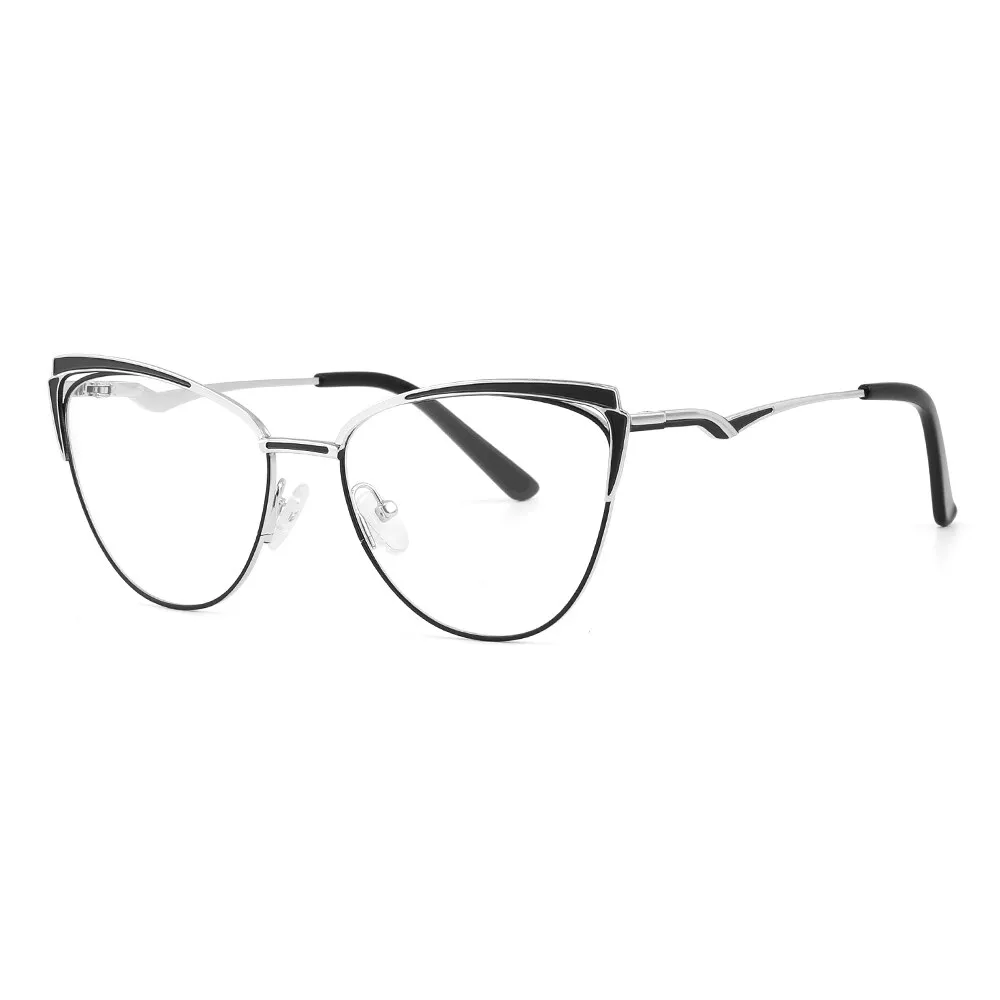 Laoyehui Women's Full Rim Cat Eye Alloy Presbyopic Reading Glasses Glr8577